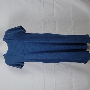Pure Jill Indigo Size Dark Wash Blue T Shirt Dress with Pockets, Exc Used Cond